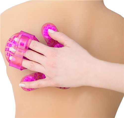 Simple & True - Roller Ball Massage Glove - Pink photo