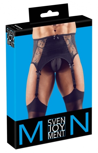 Svenjoyment - Male Suspender Belt - Black - M photo