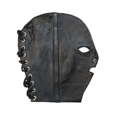 Rouge - Leather Face Mask - Black photo