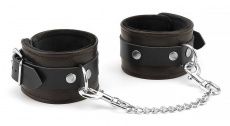 Liebe Seele - Leather Handcuffs - Brown photo