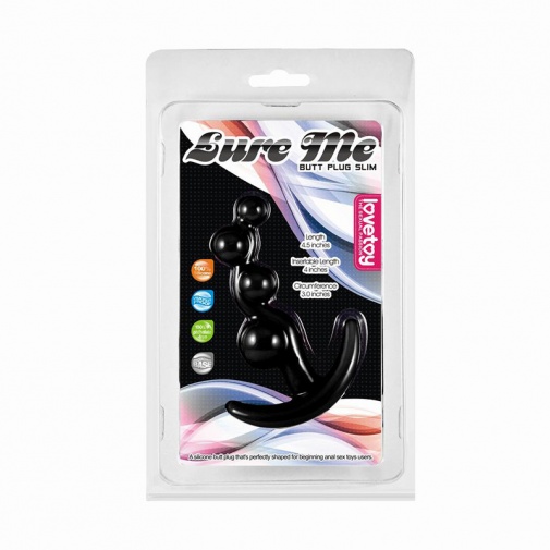 Lovetoy - Lure Me Silicone Anal Toy - Black photo