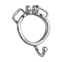 FAAK - Pussy Chastity Cage Curved Ring w Belt photo