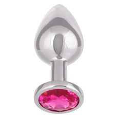 CEN - 玫瑰寶石肛門塞 大碼 - 粉紅色 照片