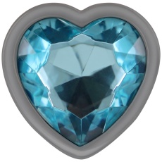 Intense - 金属心型宝石后庭肛塞 细码 - 蓝色 照片