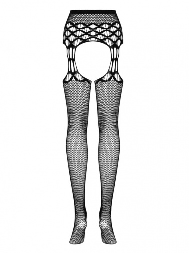 Obsessive - S816 吊袜带连网袜 - 黑色 -  XL/XXL 照片