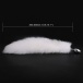 MT - Anal Plug S-size with White fur tail photo-4