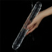Lovetoy - Flawless Double Dildo 12'' - Clear photo-8