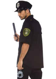 Leg Avenue - 男性警察服装4件套 - 黑色 - 中/大码 照片
