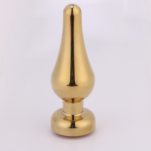 MT - Anal Plug 130x46mm - Golden/Red photo