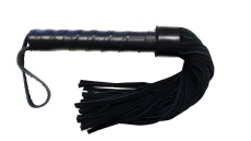 Rouge - Suede Flogger w Leather Handle - Black photo