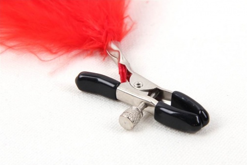 Ohyeah - Feather Nipple Clips - Red photo