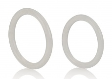 CEN - 二件套矽膠陰莖環 - 透明 照片