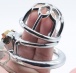 FAAK - Chastity Cage 01 w Catheter 45mm - Silver photo-2