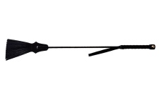 Rouge - Leather Tasselled Riding Crop - Black photo