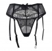 Ohyeah - Lace Garter Belt w Panties - Black - M photo-8