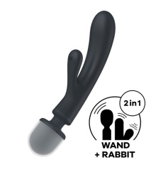 Satisfyer - Triple Lover Rabbit Vibrator - Grey photo
