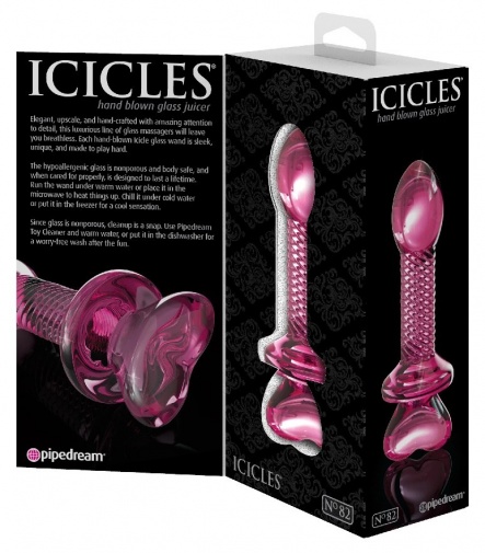 Icicles - 玻璃按摩器82号 - 粉红色 照片