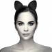 Coquette - Headband w Cat Ears - Black photo-2