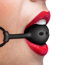 Fetish Submissive - Breathable Silicone Ball Gag - Black photo