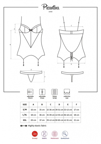 Obsessive - Picantina corset & thong - S/M photo