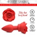 Booty Sparks - 28X 玫瑰花形後庭震動器 中碼 - 紅色 照片-6