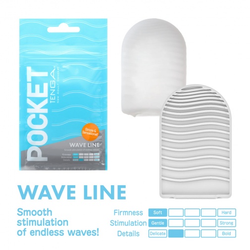Tenga - Pocket Wave Line - White photo