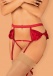Obsessive - Rubinesa Garter Belt & Thong - Red - L/XL photo-5