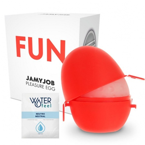 Jamyjob - Egg Masturbator White Version - Red photo