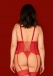 Obsessive - Blossmina Corset & Thong - Red - 4XL/5XL photo-6