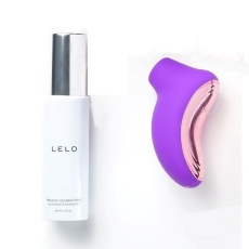 Lelo - 套裝A - Sona 2 旅行套裝  陰蒂吸啜器 紫色 & 玩具清潔噴霧 60ml 照片