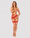 Obsessive - S814 Stockings - Red - L/XL photo-4
