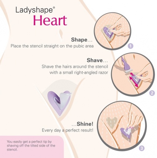 Ladyshape - Heart Shaving Stencil photo
