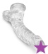 King Cock - 7.5" Cock w Balls - Clear photo-2