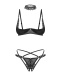 Obsessive - Donarella Crotchless 3pcs Set - Black - XL/XXL photo-4