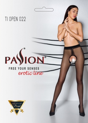Passion - Tiopen 022 Pantyhose - Black - 1/2 photo