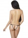 Le Frivole - Easy to Love Crotchless Thongs w Metal Inserts - Black - M/L photo-2