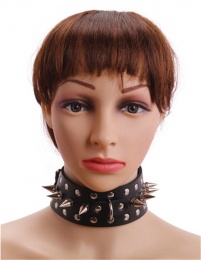 MT - Leather Spiked Collar photo