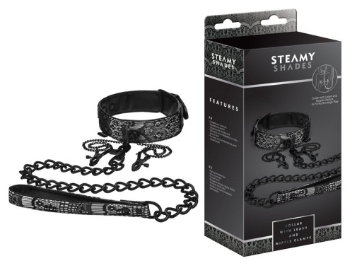 Steamy Shades - 颈圈连牵带及乳头夹  照片