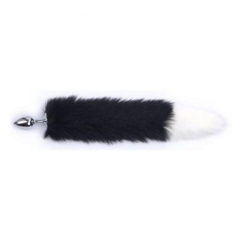 MT - Anal Plug S-size with Artificial wool tail - Black photo