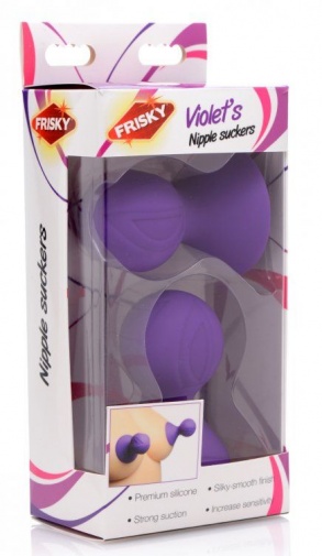 Frisky - Violets Silicone Nipple Suckers - Purple photo