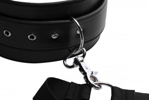 Master Series - Easy Access Thigh Harness with Wrist Cuffs - Black photo