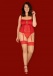 Obsessive - Blossmina Corset & Thong - Red - 4XL/5XL photo-3