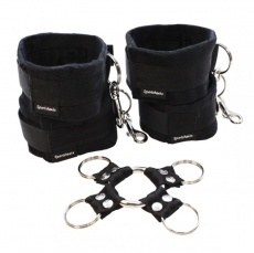 Sportsheets - Hog Tie & Cuff Set - Black photo