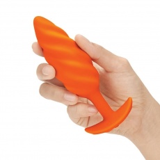 B-Vibe - Swirl Texture Plug - Orange photo