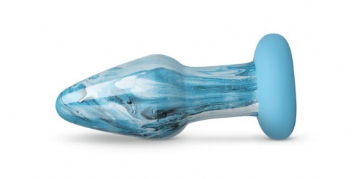 Gildo - Ocean Curl Glass Butt Plug - Blue photo