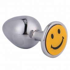 MT - Smile Face Anal Plug 82x34mm - Silver photo