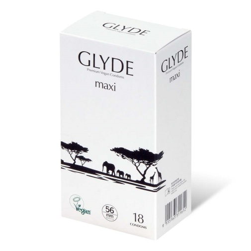 Glyde Vegan - Maxi Condoms 56mm 18's Pack  photo
