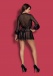 Obsessive - Piccorosa Robe & Thong - Black - S/M photo-4