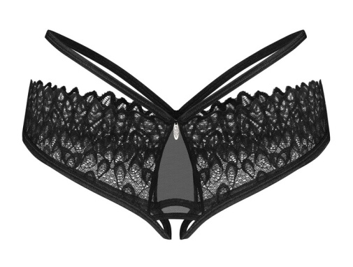 Obsessive - Donarella Crotchless Panties - Black - M/L photo