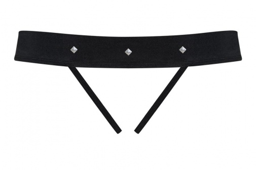 Obsessive - Gretia Crotchless Panties - Black - L/XL photo